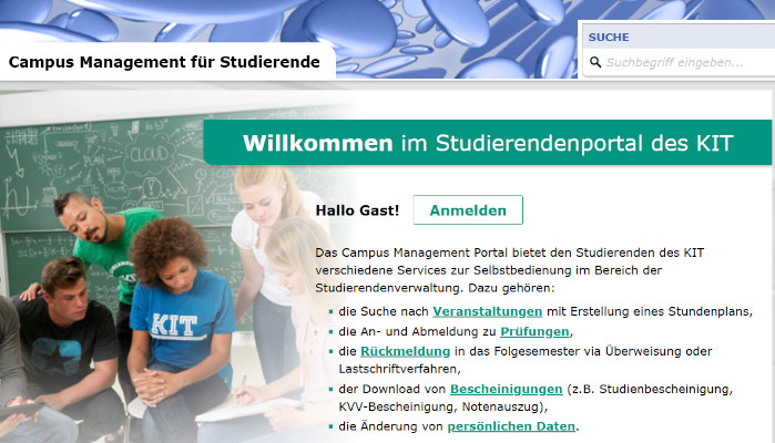 Startseite campus.studium.kit.edu