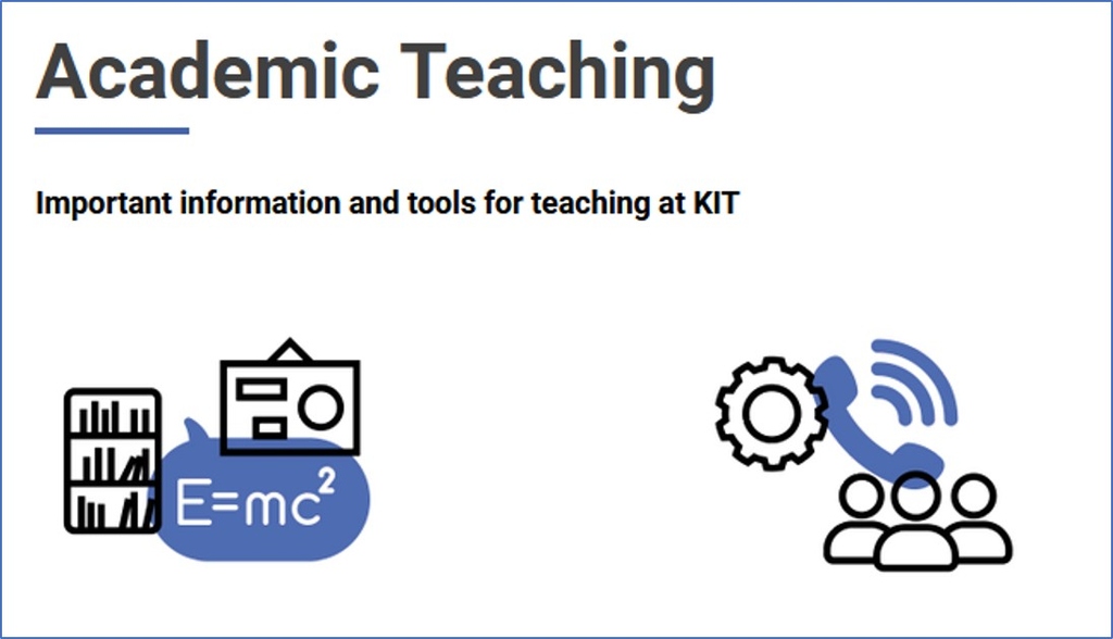 Excerpt from the KIT intranet page: Academic Teaching topic