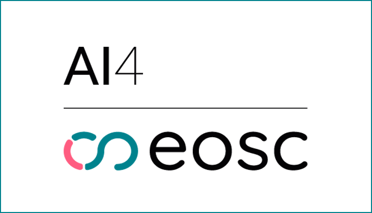 Logo of the AI4EOSC project