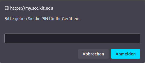 Yubikey PIN bestätigen