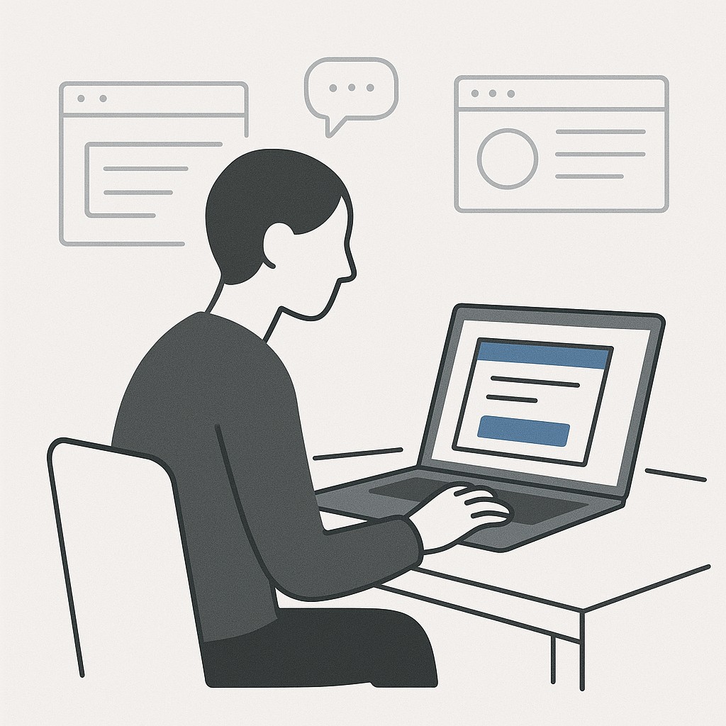 schematische Darstellung von Antrag stellen