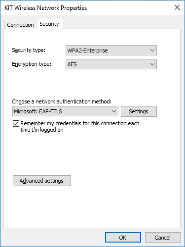 Figure 7: Security settings 1