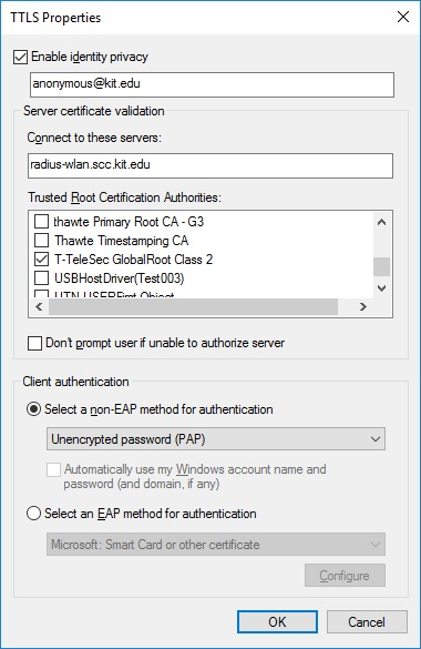 Figure 8: Security settings 2