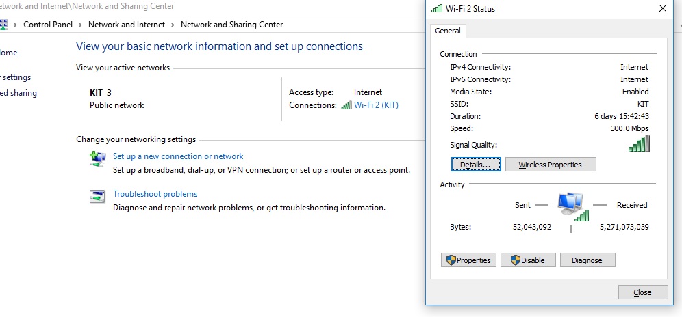 Figure 6: Wi-Fi status