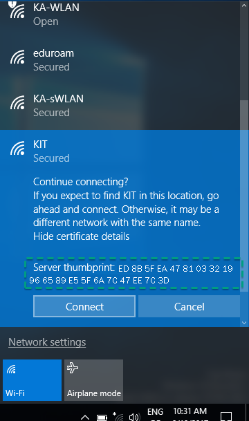 Figure 3: Verify and Accept Certificate